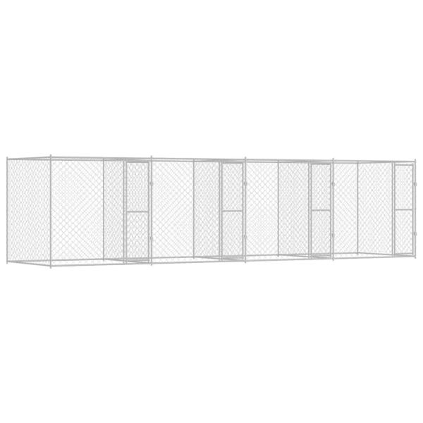 Hundekäfig Silber 800 x 200 x 200 cm Verzinkter Stahl