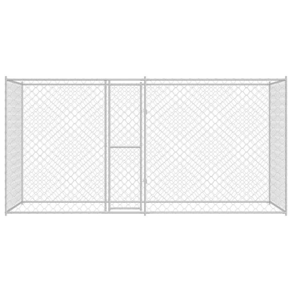 Hundekäfig Silber 400 x 200 x 200 cm Verzinkter Stahl