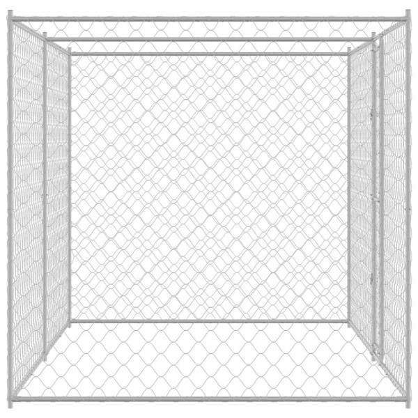 Hundekäfig Silber 400 x 200 x 200 cm Verzinkter Stahl