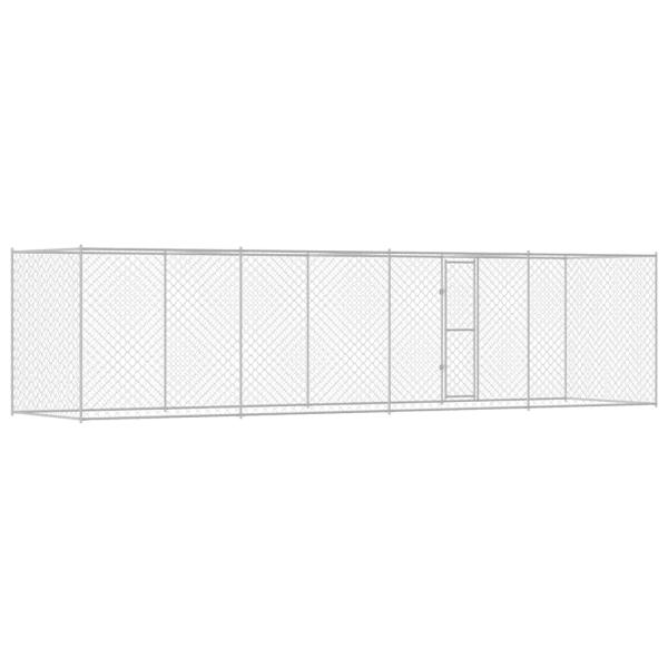 Hundekäfig Silber 800 x 200 x 256 cm Verzinkter Stahl
