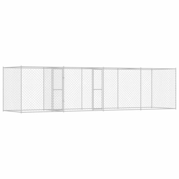 Hundekäfig Silber 600 x 200 x 200 cm Verzinkter Stahl