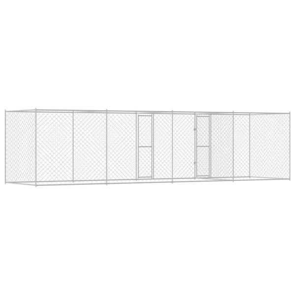 Hundekäfig Silber 600 x 200 x 200 cm Verzinkter Stahl