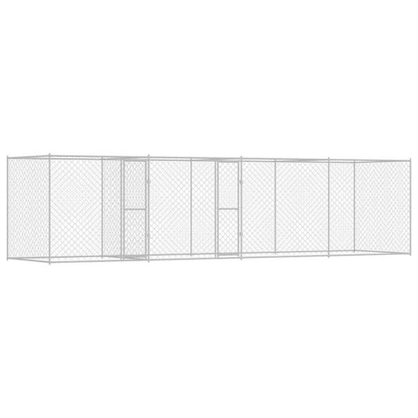 Hundekäfig Silber 800 x 200 x 200 cm Verzinkter Stahl