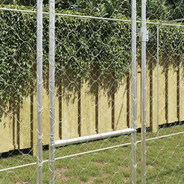 Hundekäfig Silber 800 x 200 x 200 cm Verzinkter Stahl
