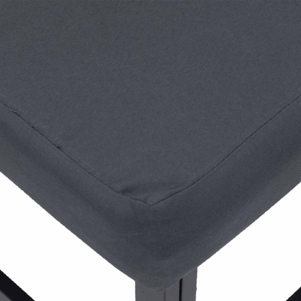 Garten-Sofa-Set mit Kissen 9 pcs Schwarz Aluminium