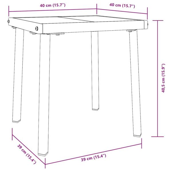 Liegestühle 3 pcs Braun 40 x 40 x 40,5 cm Poly-Rattan