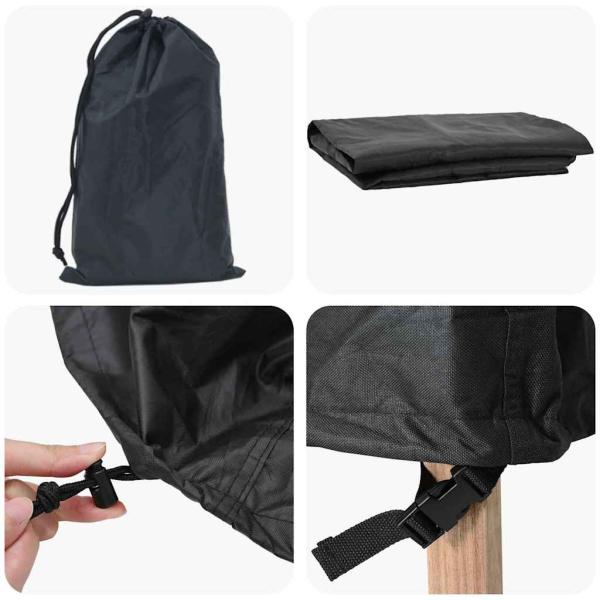 Gartenmöbelabdeckung Schwarz 172 x 113 x 73 cm 210D