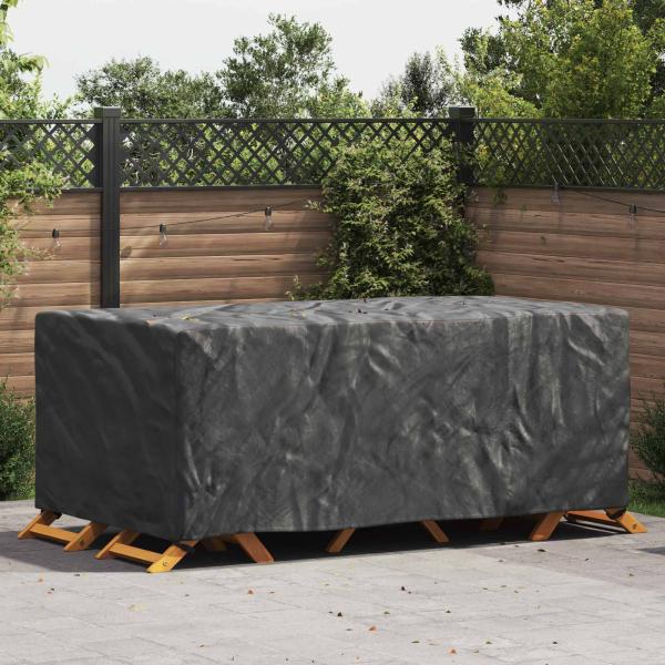 ARDEBO.de - Gartenmöbelabdeckung Schwarz 240 x 140 x 90 cm 600D