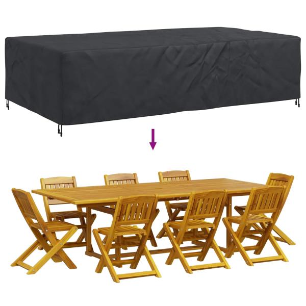 Gartenmöbelabdeckung Schwarz 315 x 180 x 74 cm 420D