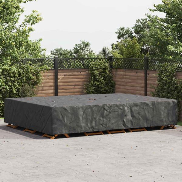 ARDEBO.de - Gartenmöbelabdeckung Schwarz 350 x 260 x 90 cm 420D