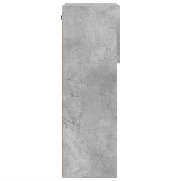 TV-Schränke mit LED-Leuchten 2 Stk. Betongrau 40,5x30x90 cm