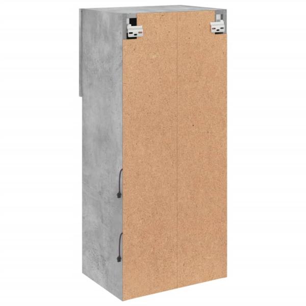 TV-Schränke mit LED-Leuchten 2 Stk. Betongrau 40,5x30x90 cm