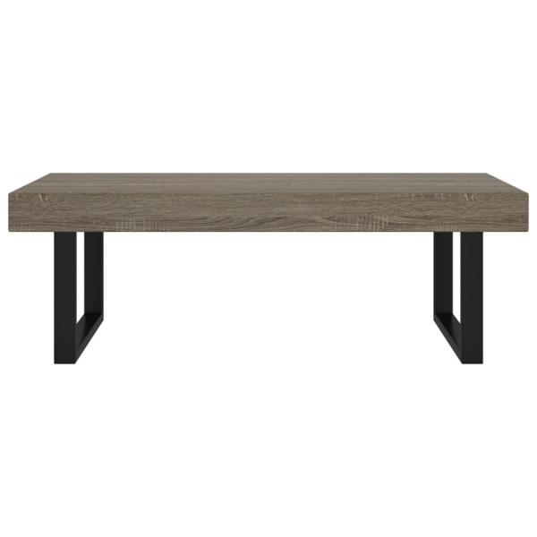 Couchtisch Grau und Schwarz 120x60x40 cm MDF und Eisen