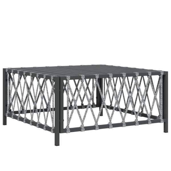 ARDEBO.de - 8-tlg. Garten-Lounge-Set mit Kissen Anthrazit Stahl