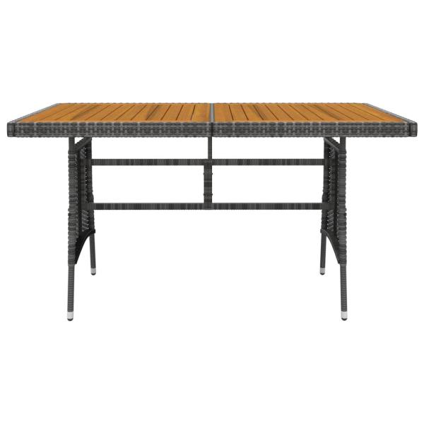 5-tlg. Garten-Essgruppe Poly Rattan Grau
