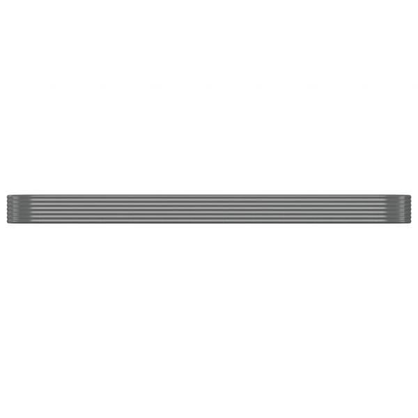 Hochbeet Pulverbeschichteter Stahl 507x100x36 cm Grau