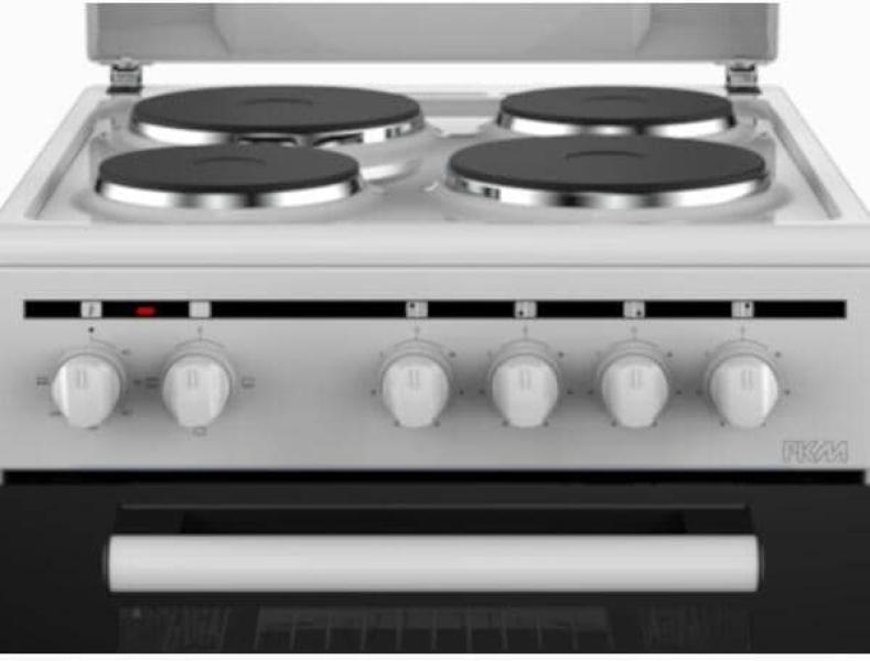 PKM EH4-50KPQ EEK: A Standherd, 48 L, Vollglasinnentüre, 2 Glasschichten, Gehäusekühlung, Tropfschale, Grillrost, weiß