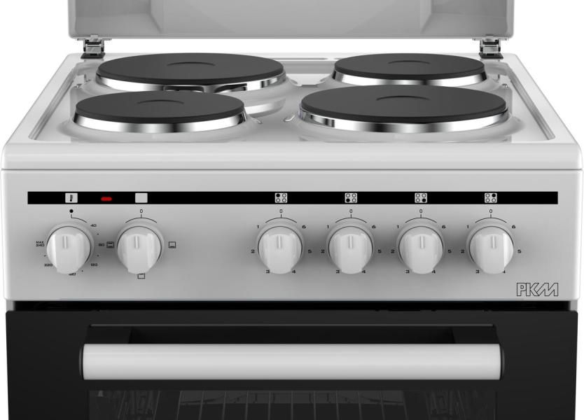 PKM EH4-50KPQ EEK: A Standherd, 48 L, Vollglasinnentüre, 2 Glasschichten, Gehäusekühlung, Tropfschale, Grillrost, weiß