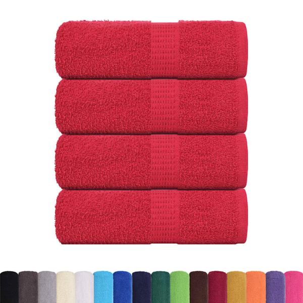 Waschhandtücher 4-tlg. FROGN Rot 30x30 cm 100% Baumwolle