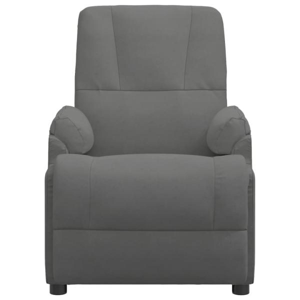 Massagesessel mit Aufstehhilfe Dunkelgrau Wildleder-Optik