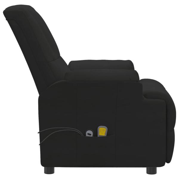 Massagesessel mit Aufstehhilfe Schwarz Wildleder-Optik