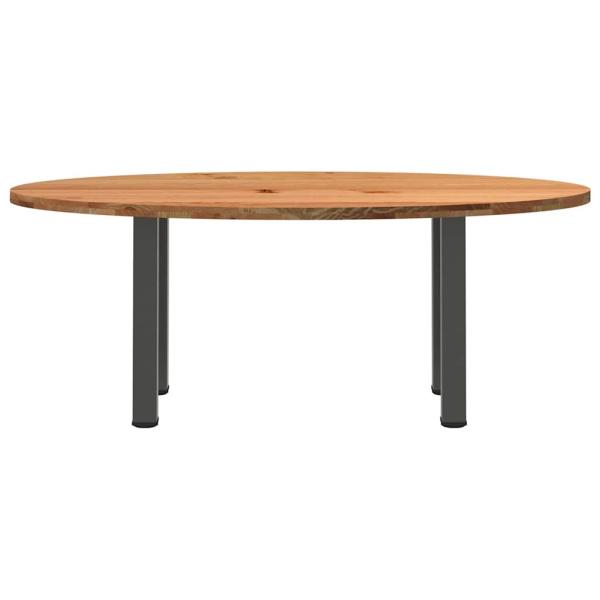 Esstisch Hellbraun 200x100x74 cm Massivholz Eiche Oval