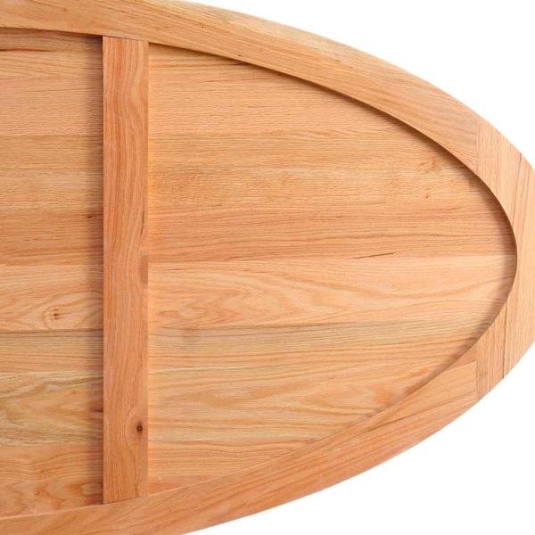 Esstisch Hellbraun 200x100x74 cm Massivholz Eiche Oval