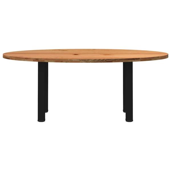 Esstisch Hellbraun 200x100x74 cm Massivholz Eiche Oval