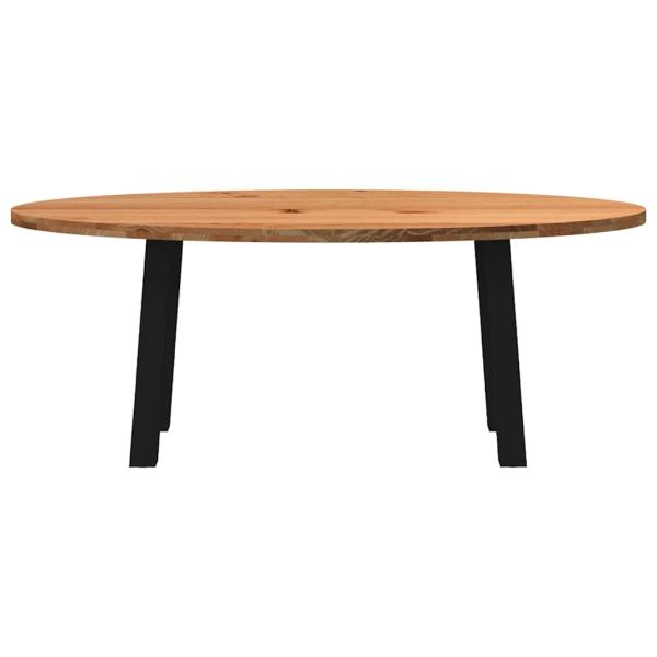 Esstisch Hellbraun 200x100x74 cm Massivholz Eiche Oval