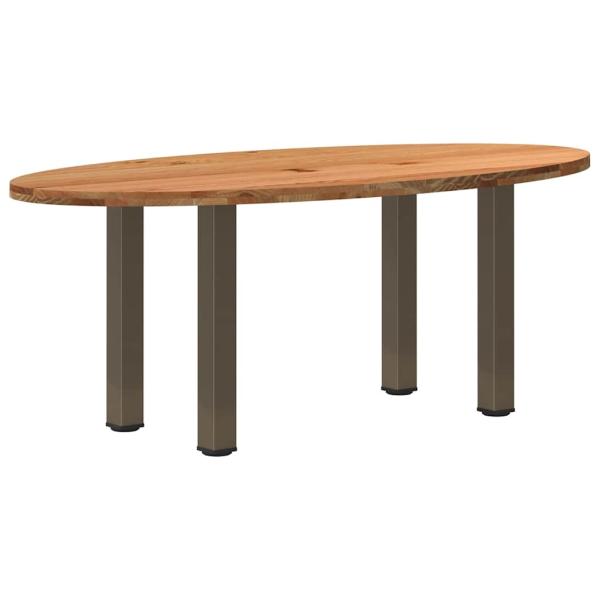 ARDEBO.de - Esstisch Hellbraun 200x100x74 cm Massivholz Eiche Oval