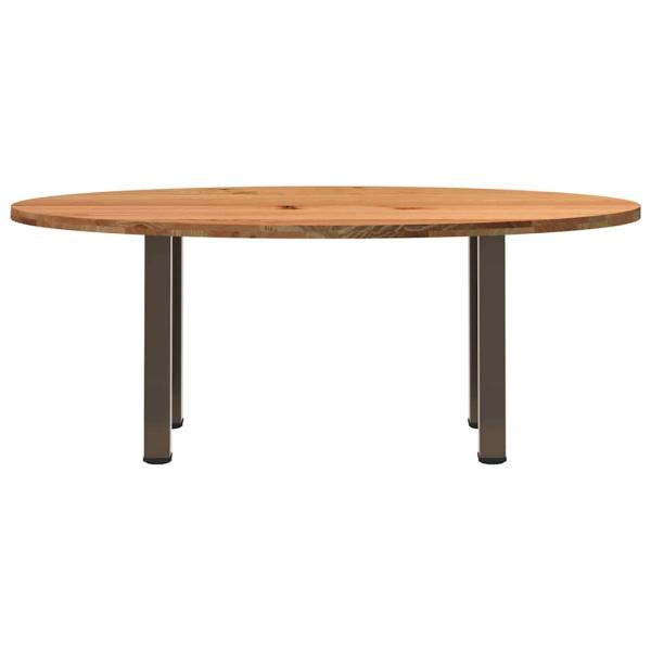 Esstisch Hellbraun 200x100x74 cm Massivholz Eiche Oval