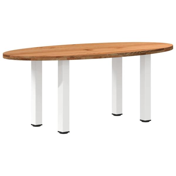 ARDEBO.de - Esstisch Hellbraun 200x100x74 cm Massivholz Eiche Oval