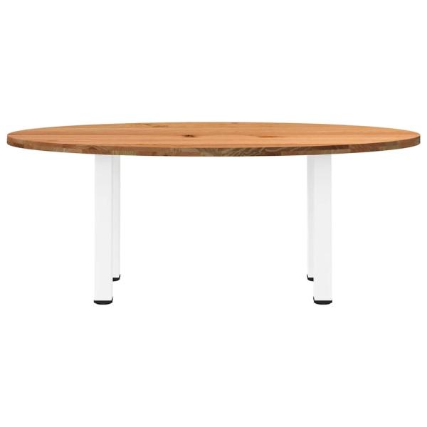 Esstisch Hellbraun 200x100x74 cm Massivholz Eiche Oval