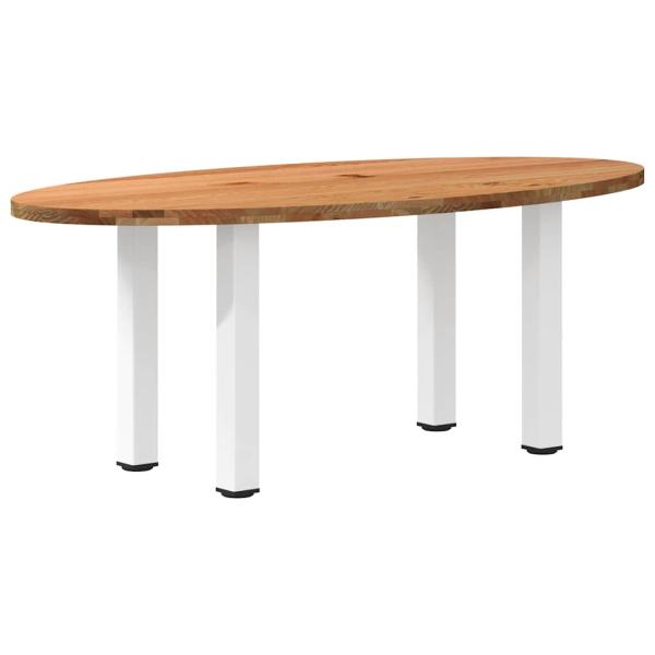 Esstisch Hellbraun 200x100x74 cm Massivholz Eiche Oval