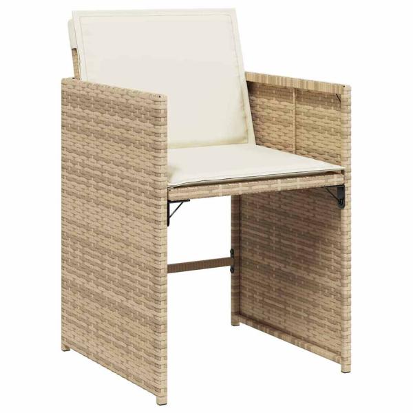 Garten Essgruppe 5 pcs Beige Poly-Rattan