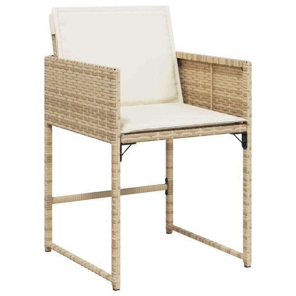 Garten Essgruppe 5 pcs Beige Poly-Rattan