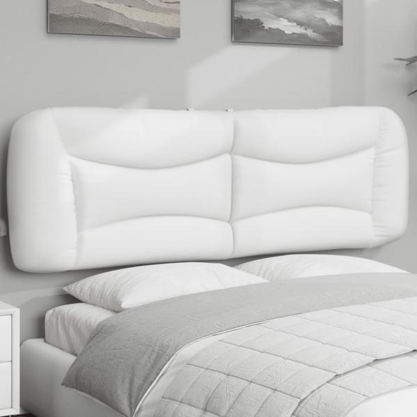 ARDEBO.de - Kopfteil-Kissen "Hvar" Weiß 152 cm Kunstleder