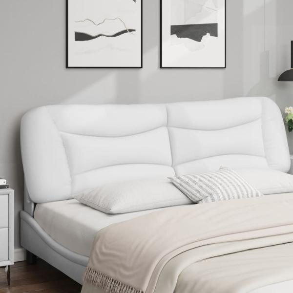 Kopfteil-Kissen "Hvar" Weiß 193 cm Kunstleder