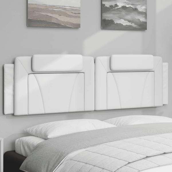 ARDEBO.de - Kopfteil-Kissen "Viana" Weiß 183 cm Kunstleder