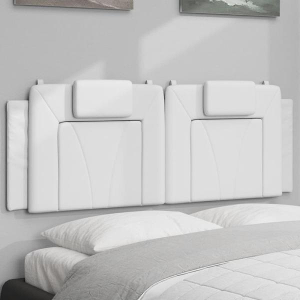 ARDEBO.de - Kopfteil-Kissen "Viana" Weiß 152 cm Kunstleder