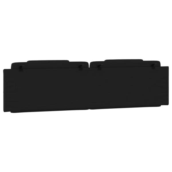 Kopfteil-Kissen "Viana" Schwarz 193 cm Kunstleder