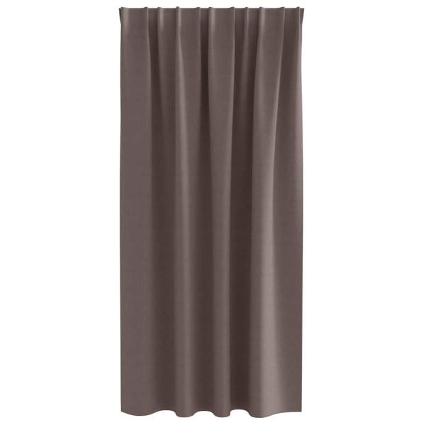 Vorhänge mit Vorhängen 2 pcs Dunkelbraun Polyester