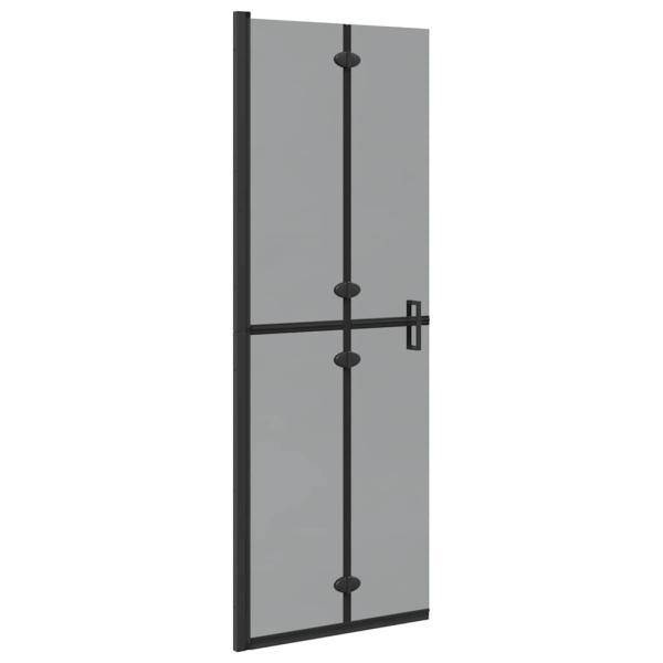 Walk-in Duschwand Schwarz und dunkel-transparent 70 x 190 cm