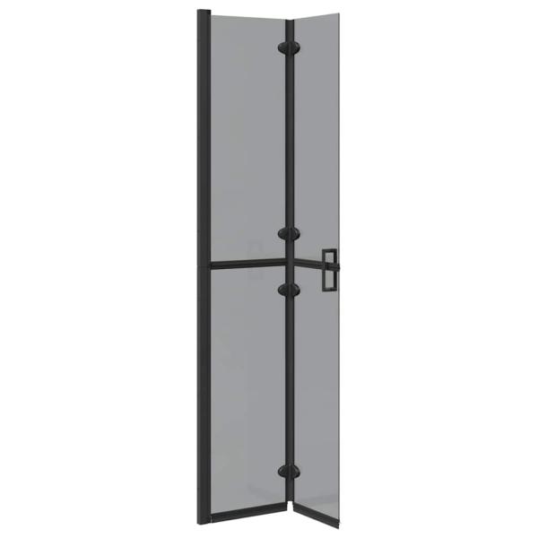 Walk-in Duschwand Schwarz und dunkel-transparent 70 x 190 cm