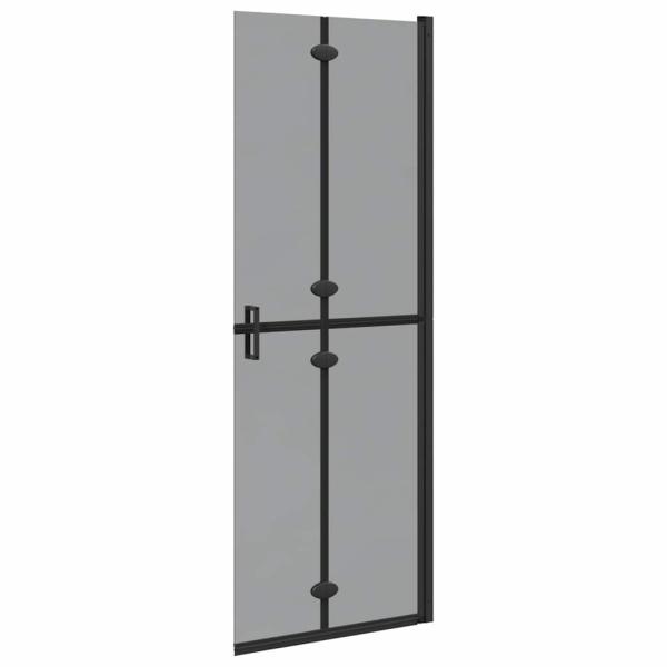 Walk-in Duschwand Schwarz und dunkel-transparent 70 x 190 cm