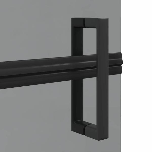 Walk-in Duschwand Schwarz und dunkel-transparent 70 x 190 cm