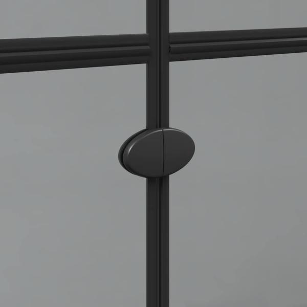 Walk-in Duschwand Schwarz und dunkel-transparent 70 x 190 cm
