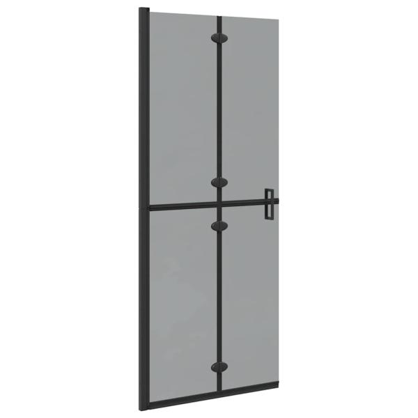 Walk-in Duschwand Schwarz und dunkel-transparent 80 x 190 cm