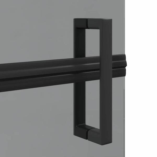 Walk-in Duschwand Schwarz und dunkel-transparent 80 x 190 cm