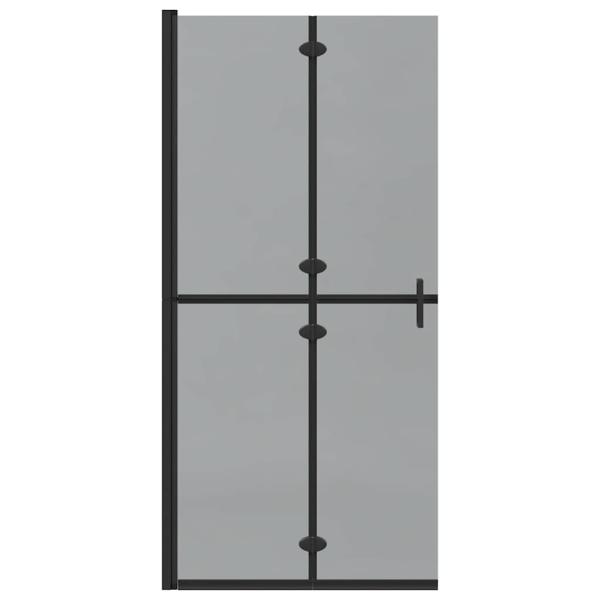 Walk-in Duschwand Schwarz und dunkel-transparent 90 x 190 cm